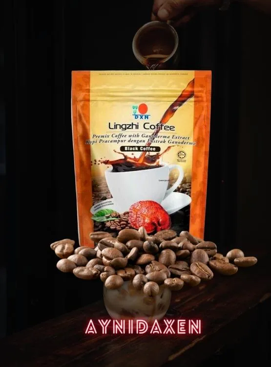 Lingzhi Black Coffe o café 2 en 1 con granos de café