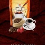 Lingzhi Black Coffe no tiene aditivos de azúcar, sin embargo, logra mantener su audaz sabor y rico aroma a café.