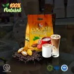 cocozhi de DXN con cacao en polvo y en grano.
