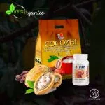 cocozhi de DXN con cacao en polvo y en grano.