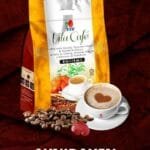 café 6 en 1 o vita café de DXN acompañado con Ginseng Tongkat Ali y granos de café.