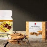 El CORDYCEPS CEREAL de DXN en la caja cacao polvo el hongo oruga.
