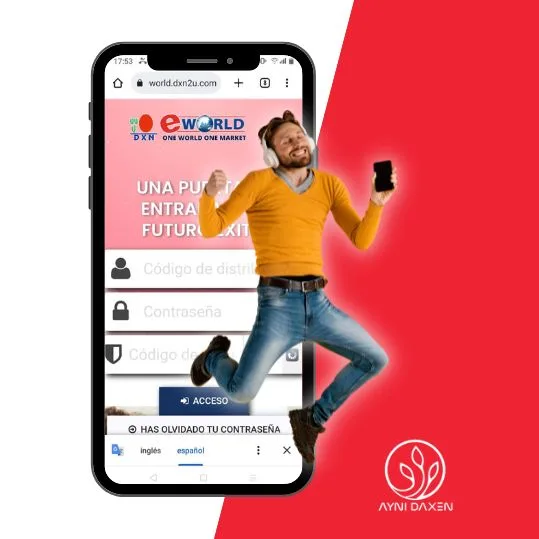 bono de celular imagen decorativa mostrando celular y una persona saltando.