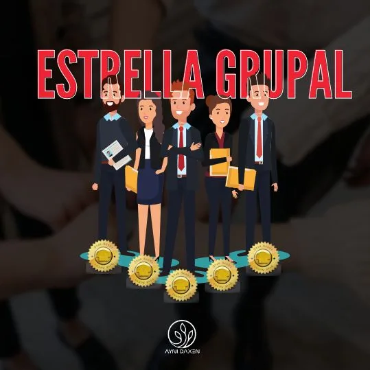 equipo de personas organización de líderes llegando al rango de agentes estrellas