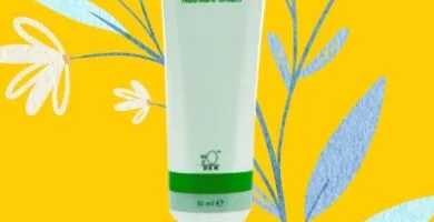 pomo pequeño con crema para el cuidado de la piel