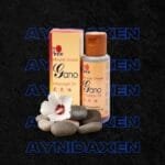 Gano Massage Oil presentación en caja y el pomo que lo contiene