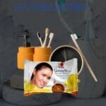 JABÓN GANOZHI mas útiles de aseo personal como cepillo, para guardar los cepillos y para poner jabón líquido.