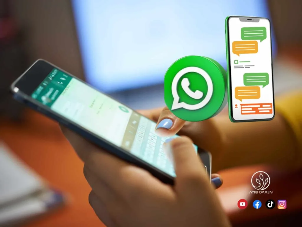 whatsApp mensaje de texto y un celular