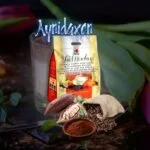 bolsa sellada de Zhimocha de DXN con cacao y granos de café.