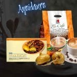 MACA EUCAFÉ de DXN EUCAFÉ de DXN, maca, café en líquido.