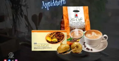 MACA EUCAFÉ de DXN EUCAFÉ de DXN, maca, café en líquido.