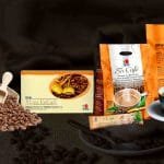 MACA EUCAFÉ de DXN EUCAFÉ de DXN, café en grano y líquido