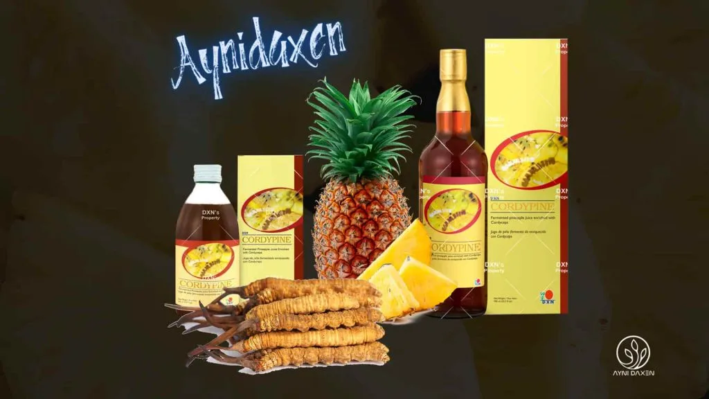 cordypine envases de 285 ml y 700 ml por botella con piña y cordyceps