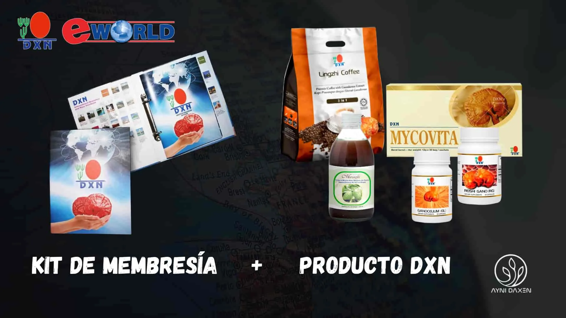 KIT DE MENBRESIA DE DXN, MÁS PRODCUTOS DE DXN ENFOCADOS ENHACERP PROBAR A LOS NUESVOS SOCIOS.