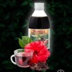 botella de Roselle más flor de Jamaica