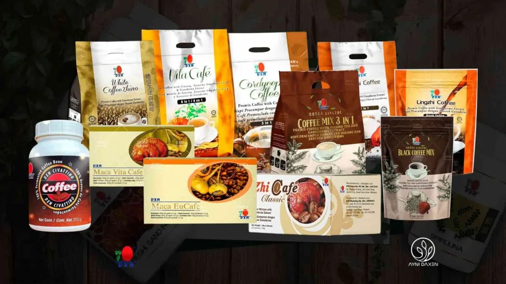café 2 en 1, café 3 en 1, café 6 en 1, cordycafé, zhi café, maca con vita, eucafé dxn