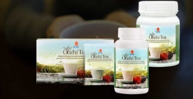 tres presentaciones del Oozhi Tea de DXN