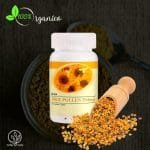 pomo presentación de 120 tabletas de 294 mg de color blanco presentación pomo de BEE POLLEN. Con el polen de abeja