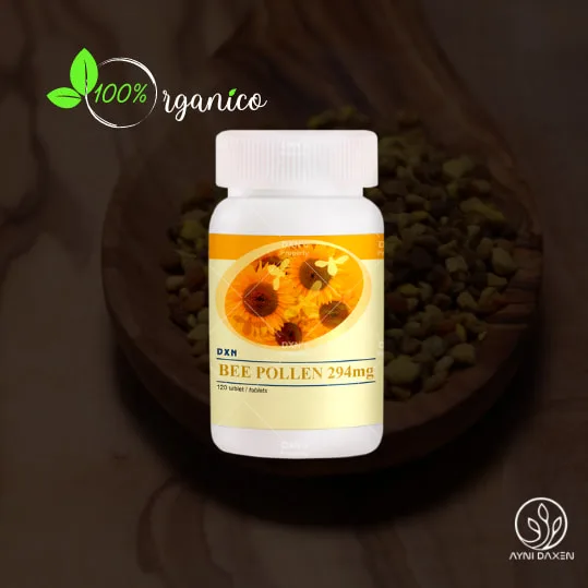 pomo presentación de 120 tabletas de 294 mg de color blanco presentación pomo de BEE POLLEN