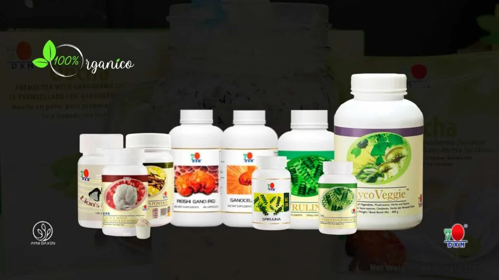 Suplementos DXN: rg y gl ganoderma puro spirulina en tabletas cordyceps puro mycoveggie
