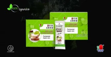 Mermelada fermentada de manzana DXN Cada caja: 15 g x 20 paquetes