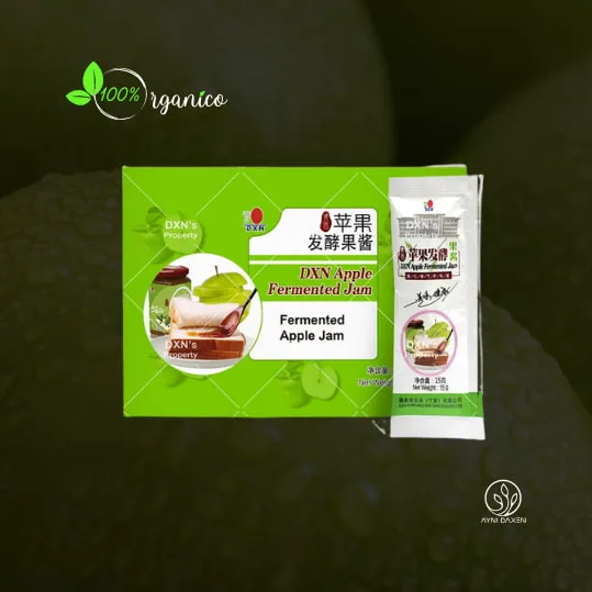 Apple Fermented Jam DXN, Cada caja: 15 g x 20 paquetes