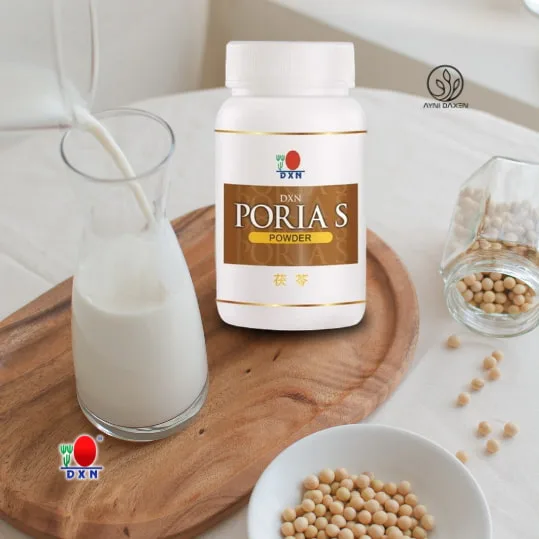 Poria s DXN cápsulas (30 y 90 unidades) y en polvo (30 g por botella).