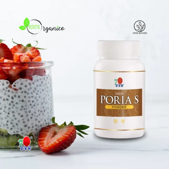 Poria s DXN cápsulas (30 y 90 unidades) y en polvo (30 g por botella).