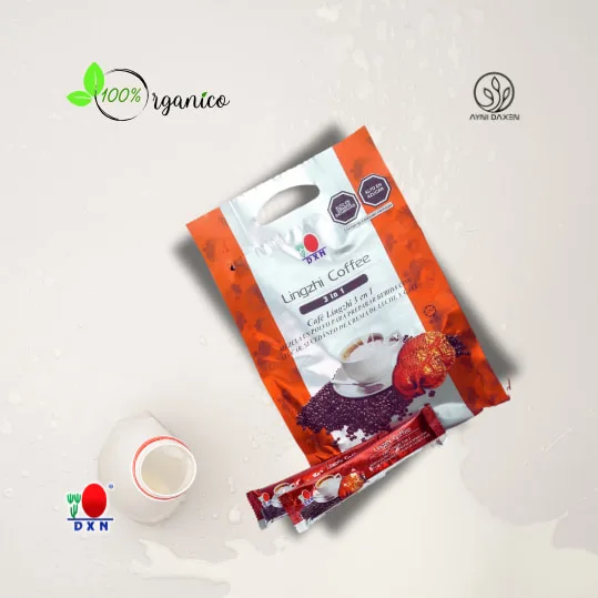 Lingzhi Coffee 3 en 1 DXN, Café 3 en 1 DXN con café 100% natural