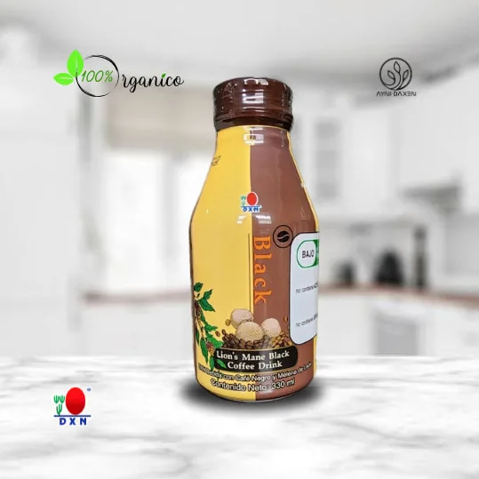 Empaque de Lion’s Mane Black Coffee Drink de DXN